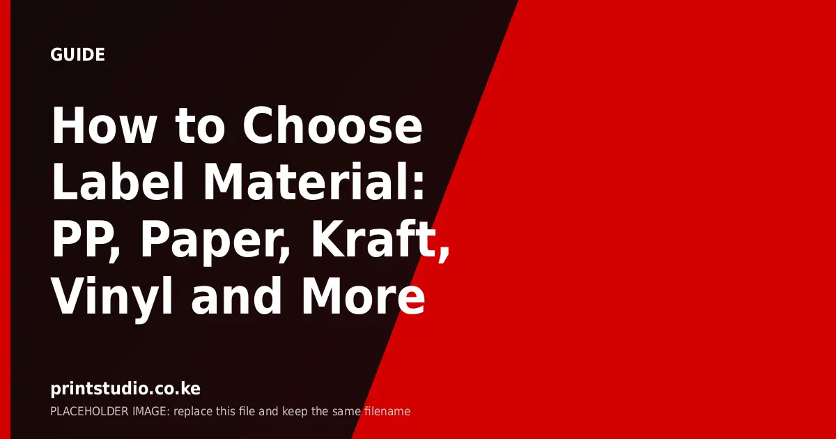 How to Choose Label Material: PP, Paper, Kraft, Vinyl and More