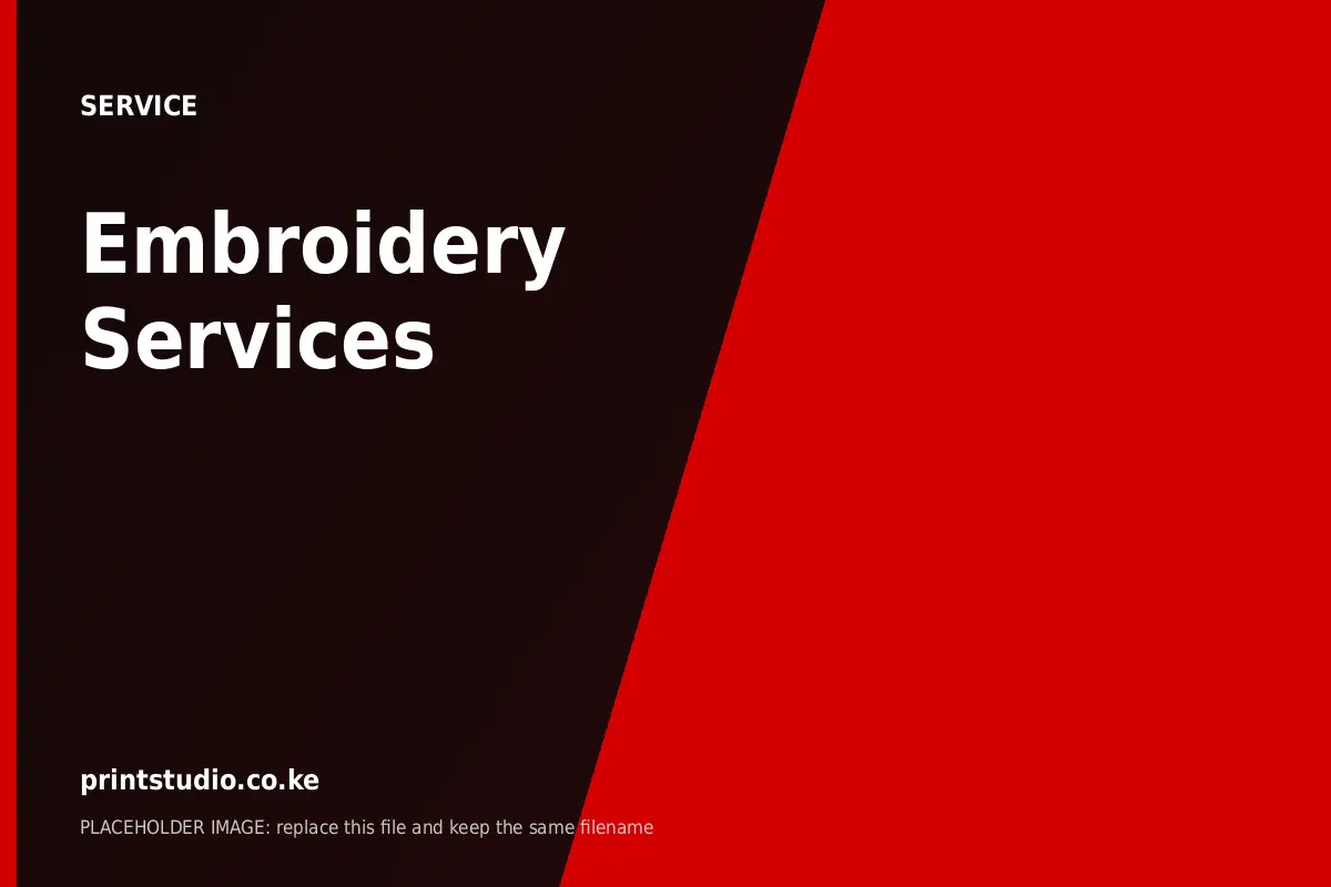 Embroidery Services | Printstudio Embroidery Services at Printstudio Kenya