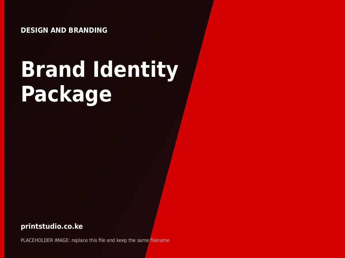 Brand Identity Package | Printstudio Kenya Brand Identity Package printed by Printstudio in Nairobi, Kenya