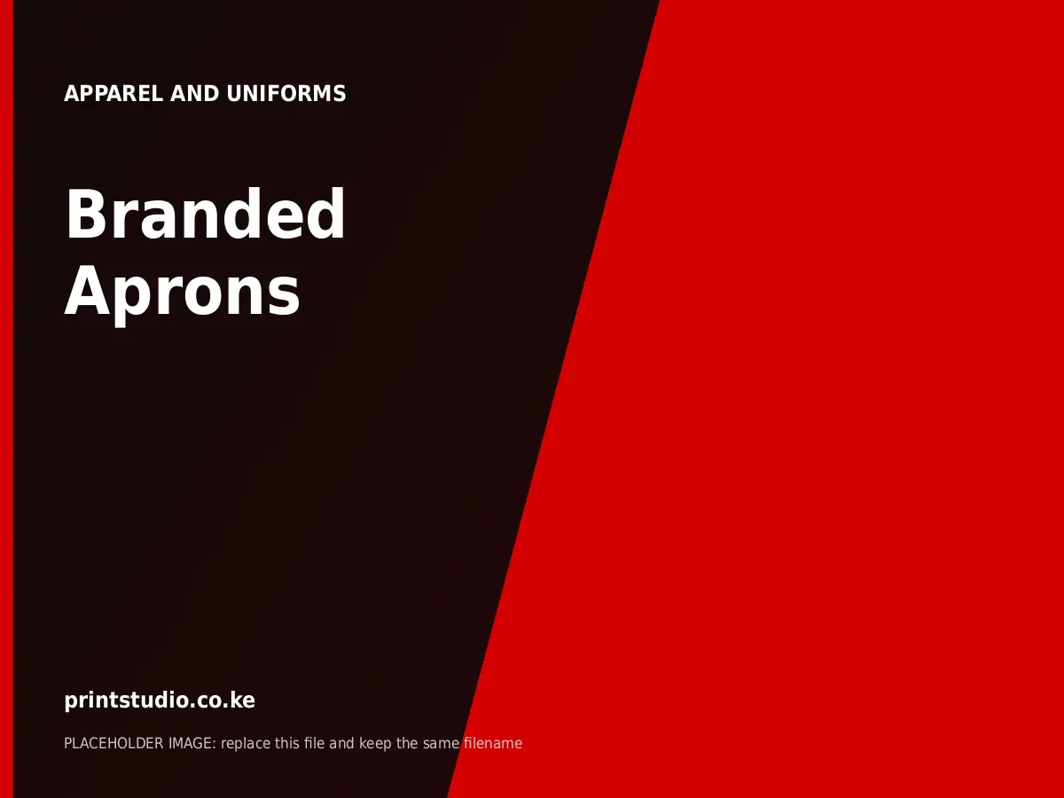 Branded Aprons | Printstudio Kenya Branded Aprons printed by Printstudio in Nairobi, Kenya