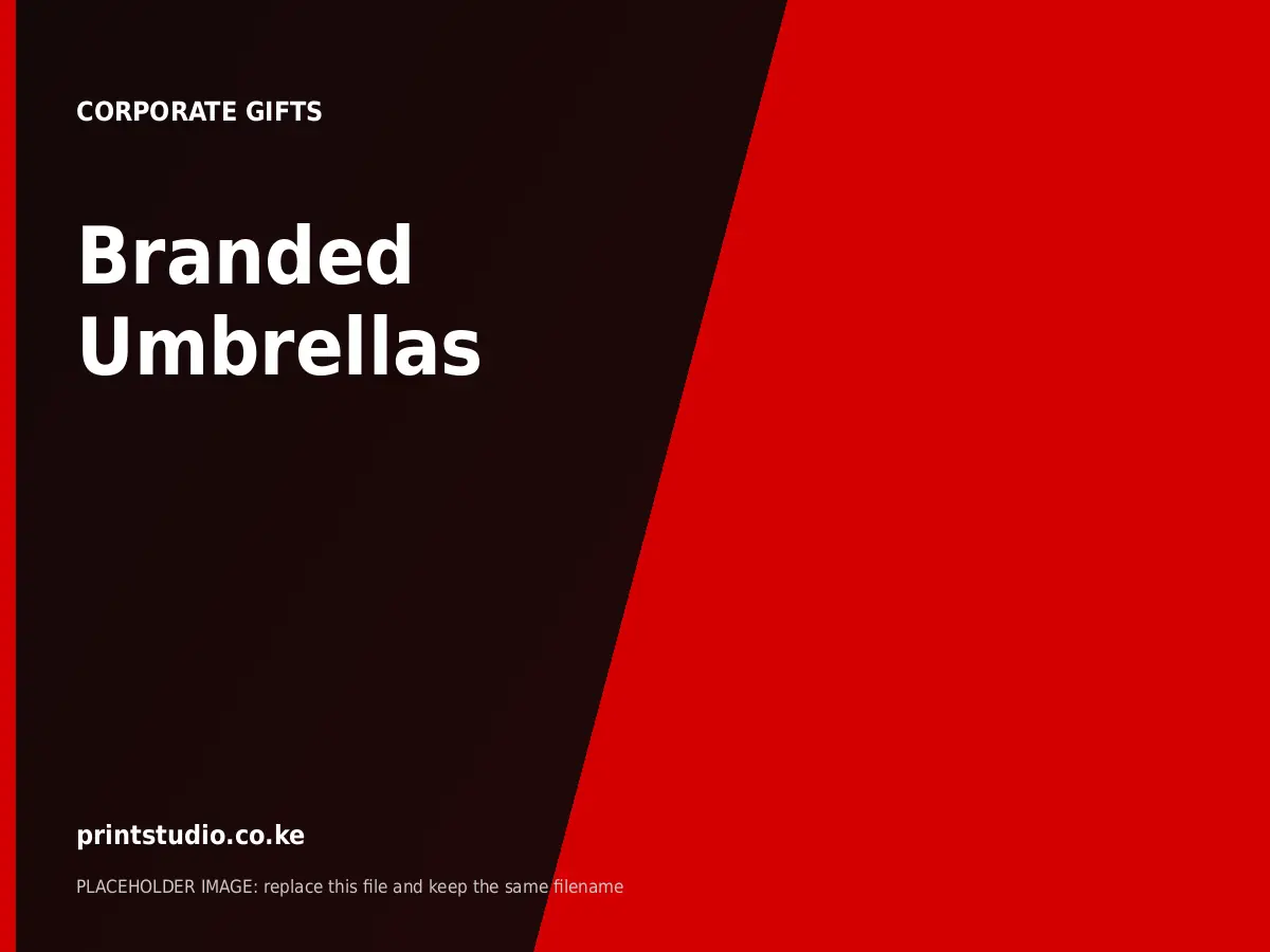 Branded Umbrellas | Printstudio Kenya Branded Umbrellas printed by Printstudio in Nairobi, Kenya