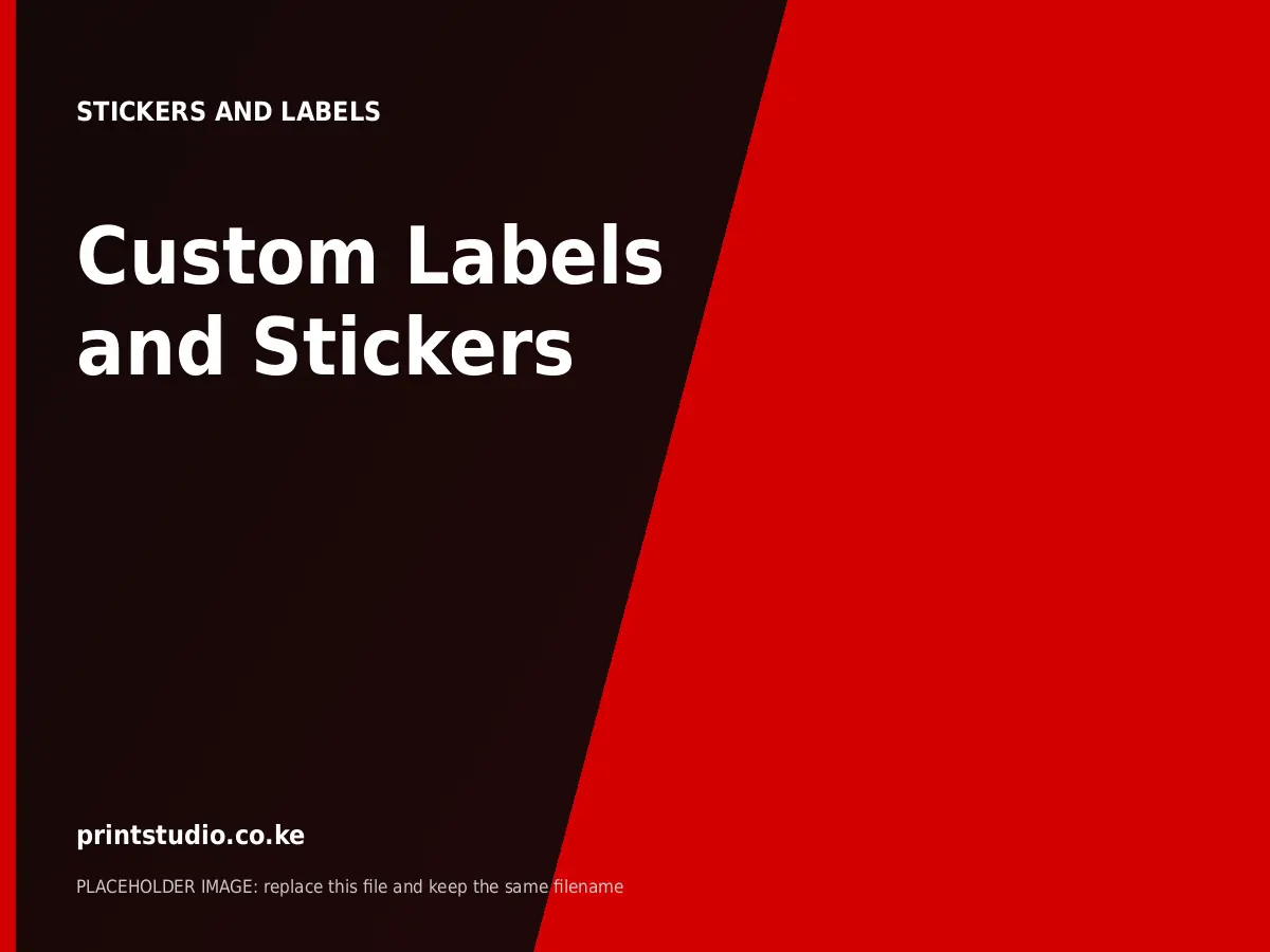 Custom Labels and Stickers | Printstudio Kenya Custom Labels and Stickers printed by Printstudio in Nairobi, Kenya