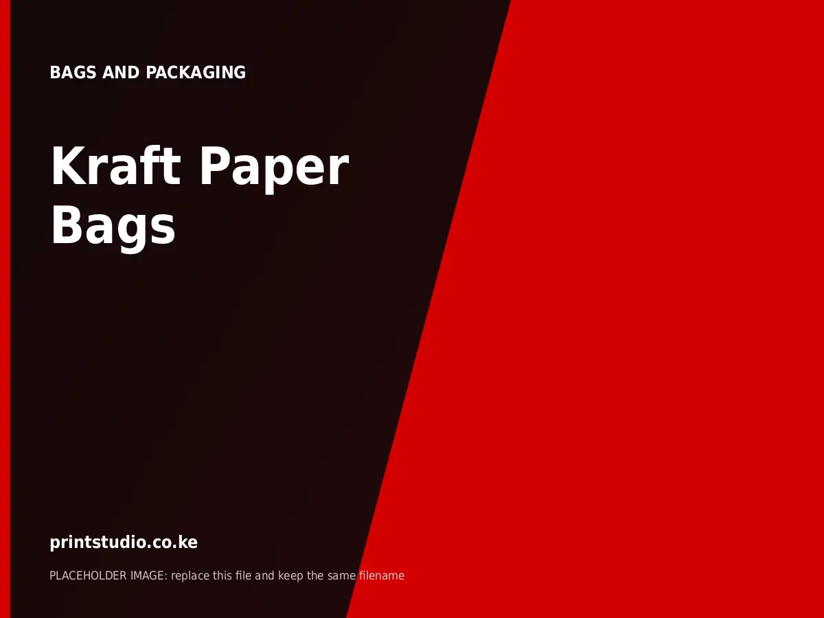 Kraft Paper Bags | Printstudio Kenya Kraft Paper Bags printed by Printstudio in Nairobi, Kenya