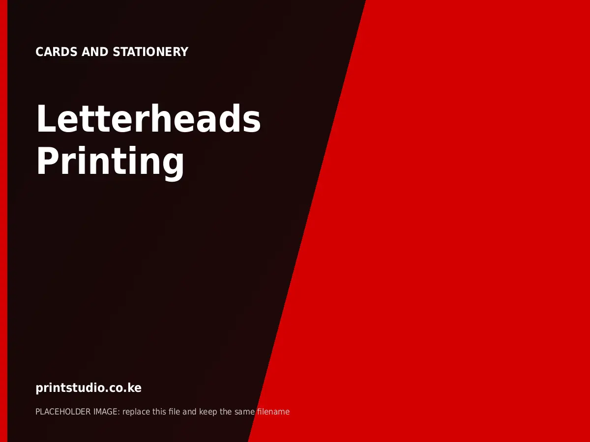 Letterheads Printing | Printstudio Kenya Letterheads Printing printed by Printstudio in Nairobi, Kenya