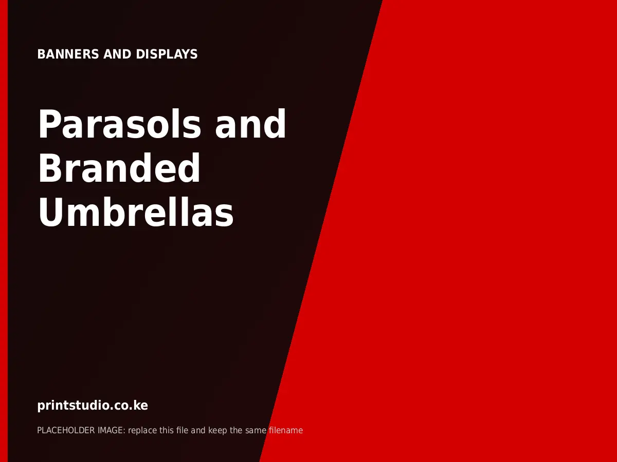 Parasols and Branded Umbrellas | Printstudio Kenya Parasols and Branded Umbrellas printed by Printstudio in Nairobi, Kenya