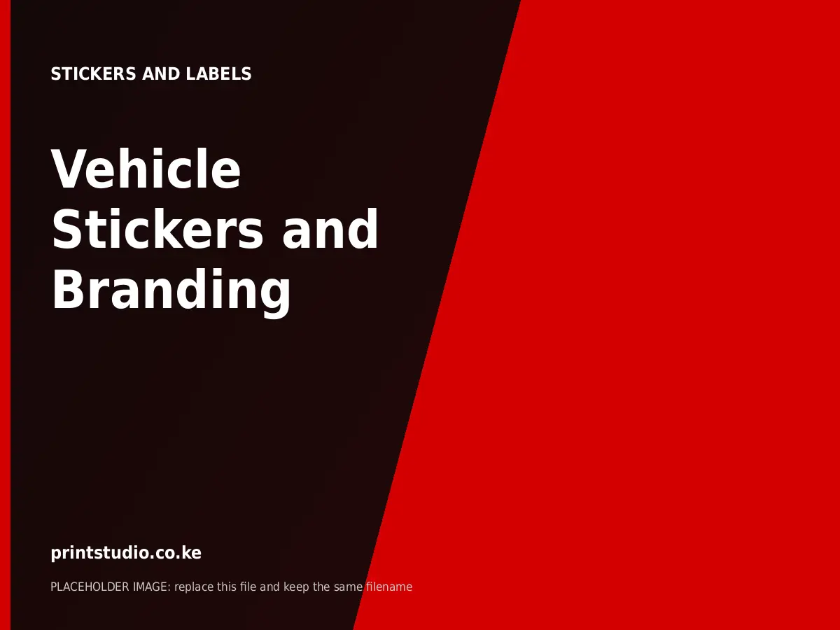 Vehicle Stickers and Branding | Printstudio Kenya Vehicle Stickers and Branding printed by Printstudio in Nairobi, Kenya